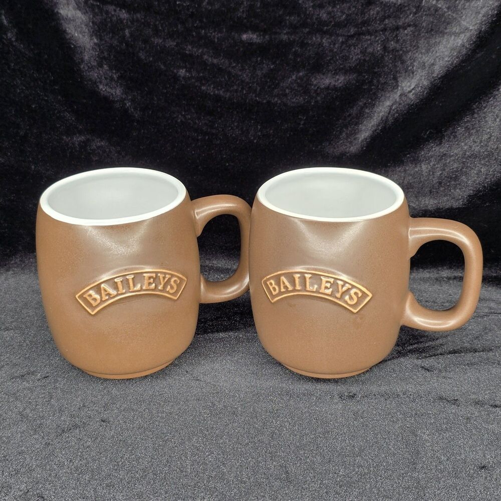 Brown Baileys Irish Creme Coffee Mug 12 oz. Set Of 2 Excellent Condition